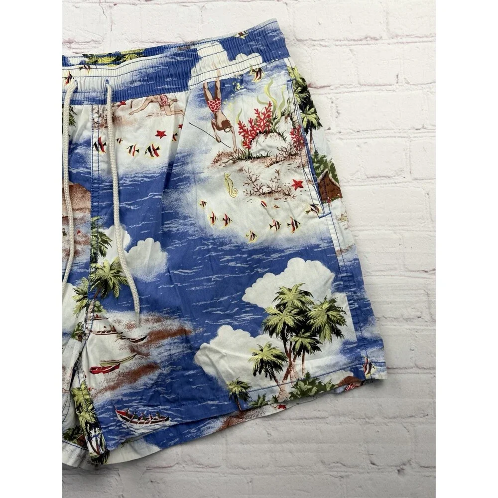 VTG 90s Ralph Lauren Swim Trunks Shorts XLPolo Sport Spear Fishing Diving Island